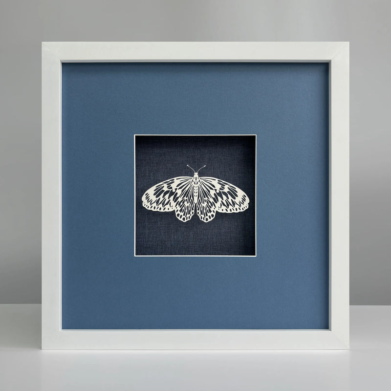 Butterfly-Blue Background PA-0207 story1 view - layered butterfly paper art