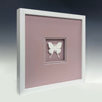 MIOW Paper-Cut Butterfly Art - Pink Background - Set 1