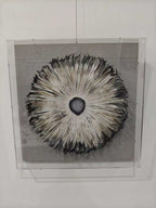 MIOW Handmade Paper Agate Art - Black Eye Series - 60cm Round - Marble Effect Wall Decor