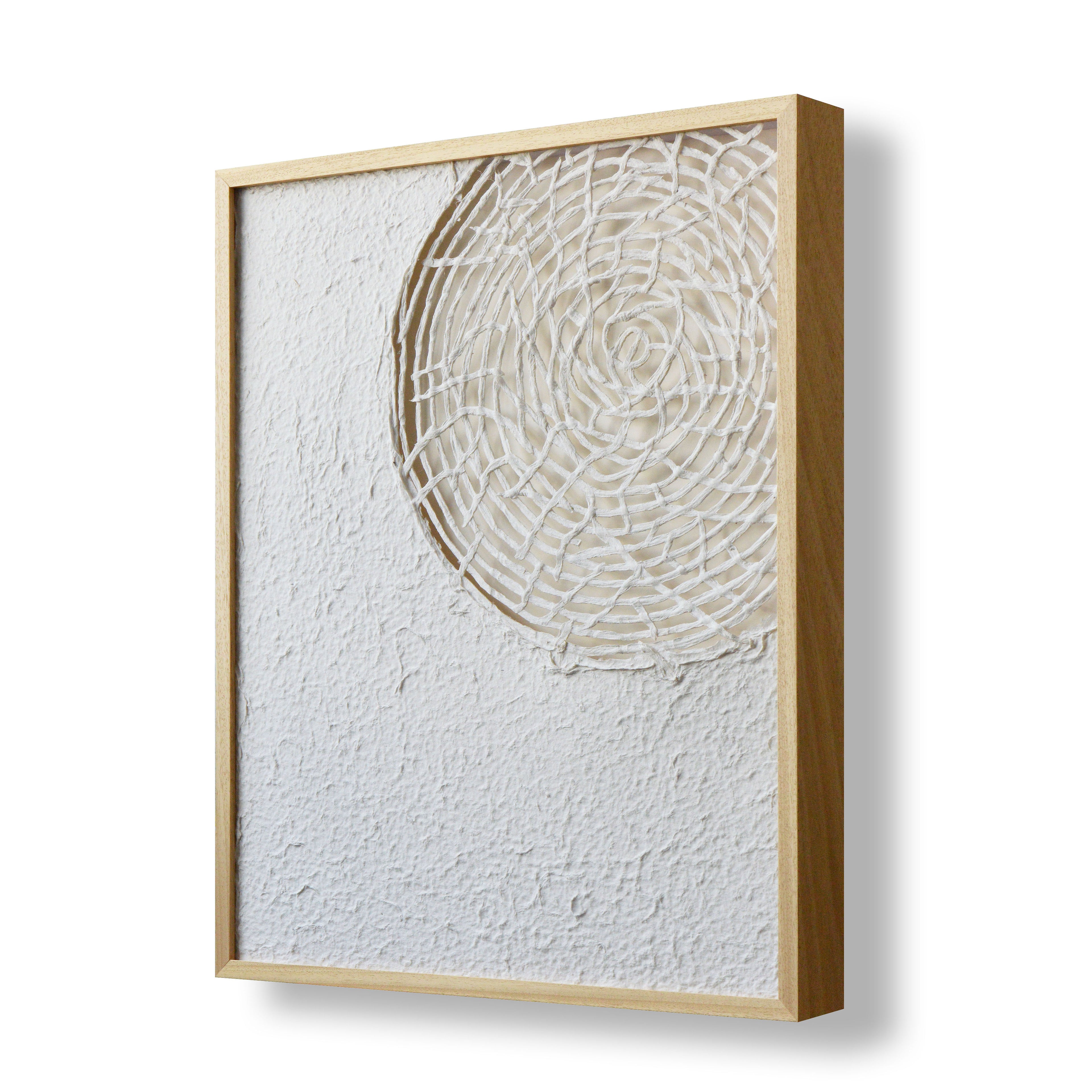 Handcrafted Paper Pulp Art - Large Woven Circle