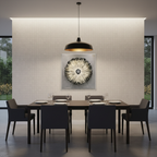 MIOW Handmade Paper Agate Art - Black Eye Series - 60cm Round - Marble Effect Wall Decor