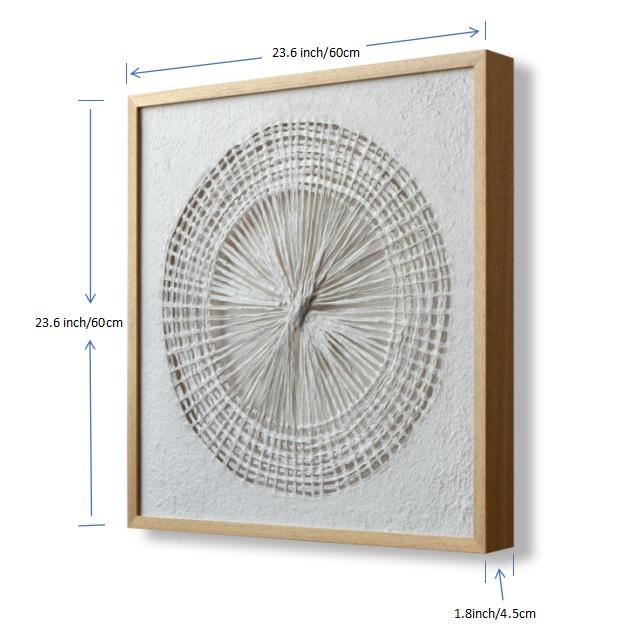 Handcrafted Paper Pulp Art - Circular Sunburst Design