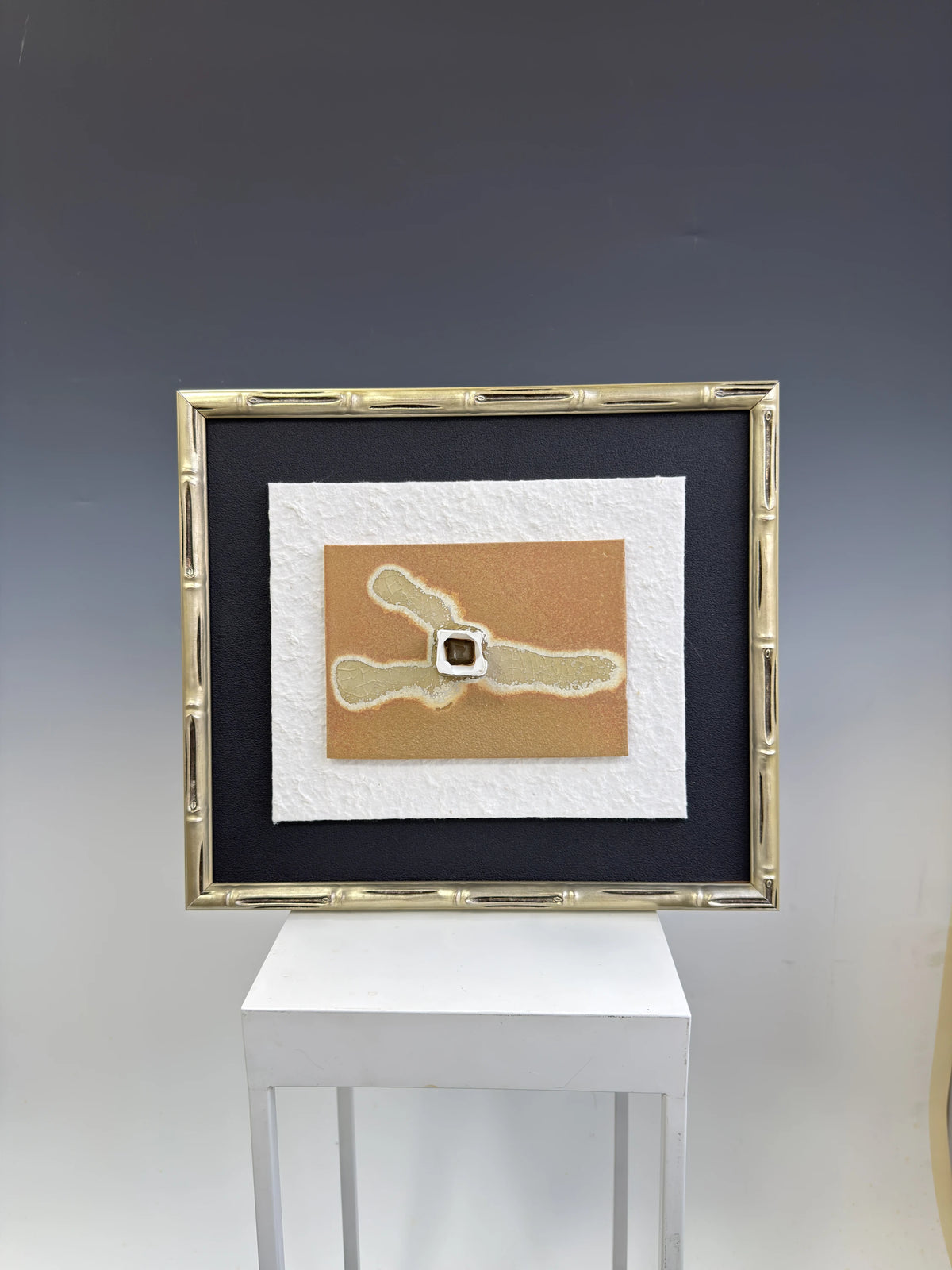 Ceramic Abstract Painting CP-0203 main view - ceramic abstract painting with tactile surface depth