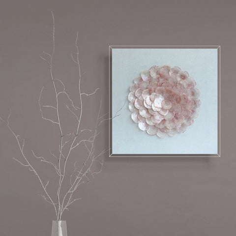 Shell Painting - 60×60×6 Framed Handmade Wall Art