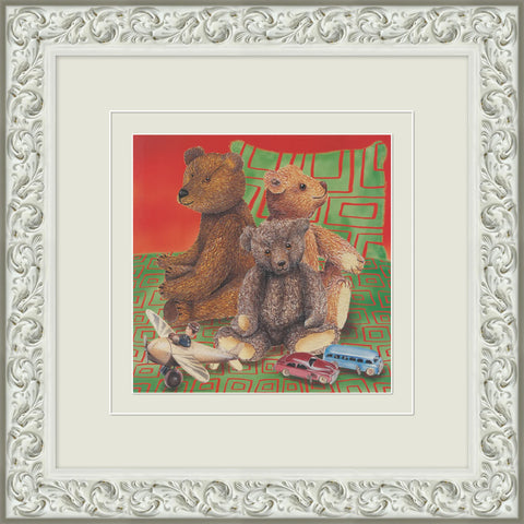 Decorative Framed Art - Retro Kitchen Character Ornate White Frame Wall Art - main