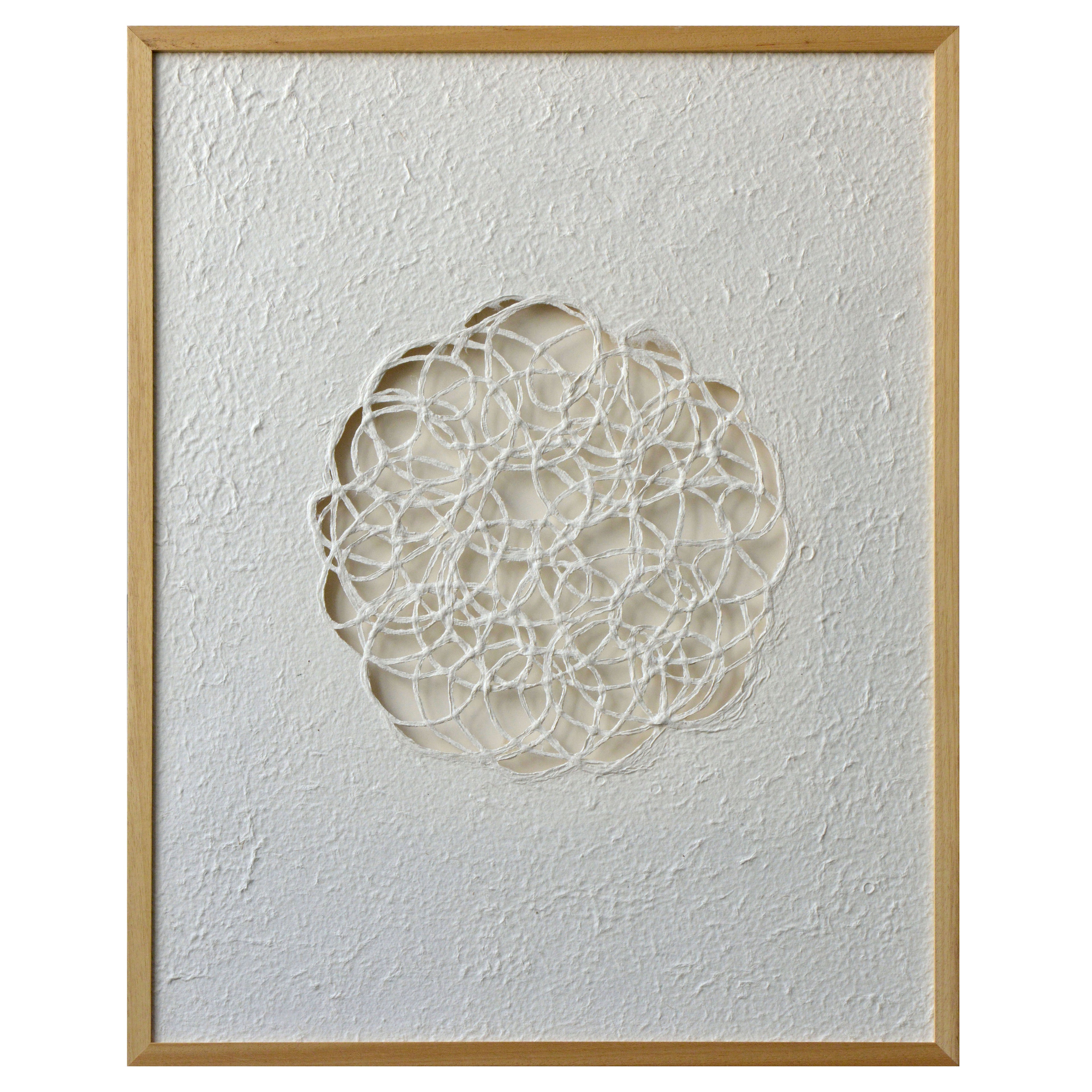 Handcrafted Paper Pulp Art - Centered Circular Weave